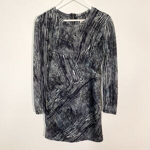 Torn by Ronny Kobo Gray Tara Pleated Long Sleeve Dress
